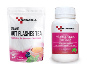 Menopause Symptom Relief Bundle - Hot Flashes Tea + Menopause Formula